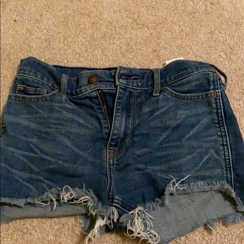High rise jean shorts